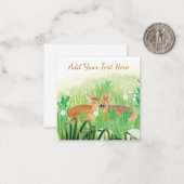 Carte De Correspondance Fawns en Grass Tall Personnalisable (Devant/Arrière en situation)
