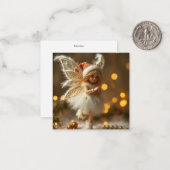 Carte De Correspondance Fée de Noël mignonne (Devant/Arrière en situation)