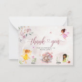 Carte De Correspondance Fée magique Florale Princesse merci (Devant)