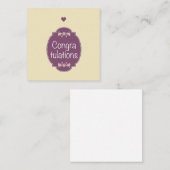 Carte De Correspondance Félicitations (Devant / Derrière)