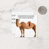 Carte De Correspondance Félicitations Divorce Party Card (Devant/Arrière en situation)