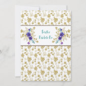 Carte De Correspondance Félicitations Douche ou Mariage Gold Purple (Devant)
