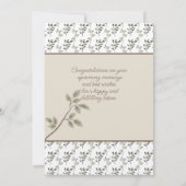 Carte De Correspondance Félicitations Douche ou Mariage Olive Green (Dos)