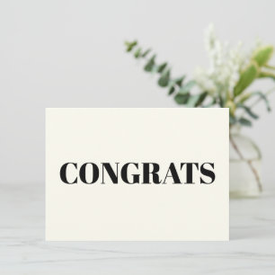 Carte De Correspondance Félicitations, Félicitations, ivoire noir moderne