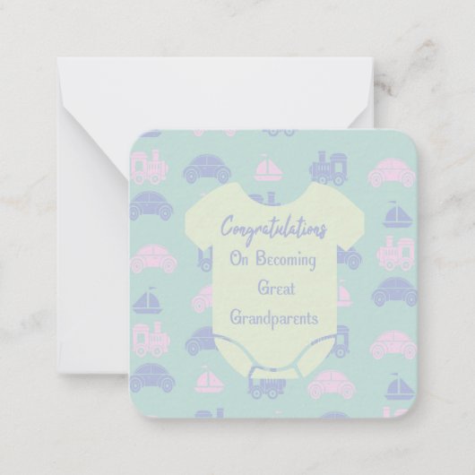 Carte De Correspondance Félicitations pour devenir grands-parents (Devant)