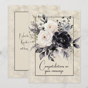 Carte De Correspondance Félicitations pour votre mariage bouquet floral  