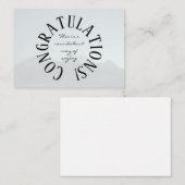 Carte De Correspondance Félicitations Rond-point (Devant / Derrière)