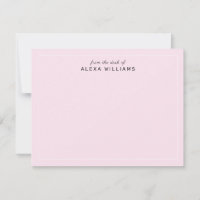 Feminine Blush Pink du bureau du nom du script