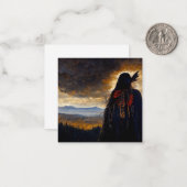 Carte De Correspondance Femme corbeau (Devant/Arrière en situation)