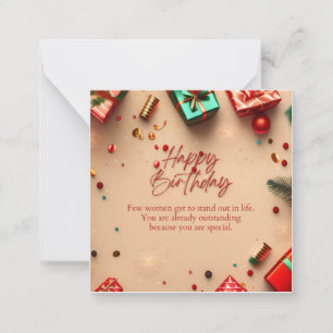Carte De Correspondance Femme exceptionnelle Anniversaire