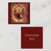 Carte De Correspondance Femme victorienne dans cadre victorien élégant (Devant / Derrière)