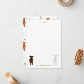 Carte De Correspondance Ferme d'animaux de chèvres mignons (Devant/Arrière en situation)