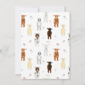 Carte De Correspondance Ferme d'animaux de chèvres mignons (Dos)