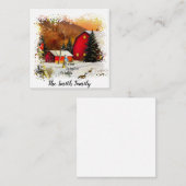 Carte De Correspondance Ferme d'hiver (Devant / Derrière)