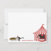 Carte De Correspondance Festival d'animaux de cirque Carnaval Kids Big Top (Devant)