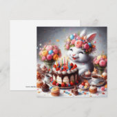 Carte De Correspondance fête d'anniversaire 3 (Devant / Derrière)