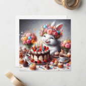 Carte De Correspondance fête d'anniversaire 3 (Devant/Arrière en situation)