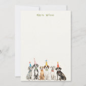 Carte De Correspondance Fête d'anniversaire de chien de compagnie à l'aqua (Devant)