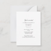 Carte De Correspondance Fête de fiançailles photo script (Dos)
