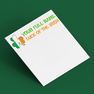 Carte De Correspondance Fête de la Saint-Patrick Drapeau Irlande Trèfle No