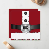 Carte De Correspondance fête de Noël joyeux Noël party Santa Claus (Devant/Arrière en situation)