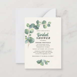 Carte De Correspondance Fête des mariées d'Eucalyptus aquarelle