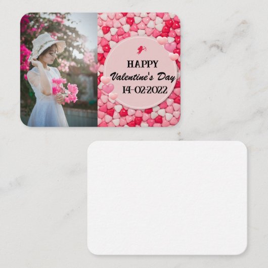 Carte De Correspondance fête des valentines (Devant / Derrière)