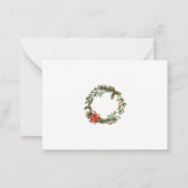 Carte De Correspondance Fêtes de Noël Aquarelle Berries Verdure (Dos)