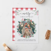 Carte De Correspondance Fêtes de Noël Photo personnalisée (Devant/Arrière en situation)