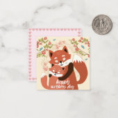 Carte De Correspondance Fêtes des mères Renards (Devant/Arrière en situation)