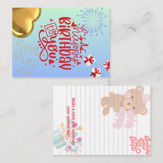 Carte De Correspondance Fêtez-vous (Devant / Derrière)