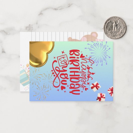 Carte De Correspondance Fêtez-vous (Devant/Arrière en situation)