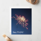 Carte De Correspondance Feu d'artifice le 4 juillet (Devant/Arrière en situation)