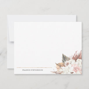 Carte De Correspondance Feuillage de palme séché Nom complet ou nom du cou