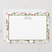 Carte De Correspondance Feuillage de vacances d'hiver  (Devant)