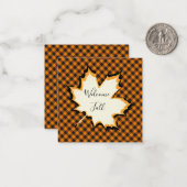 Carte De Correspondance Feuille d'automne de bienvenue (Devant/Arrière en situation)