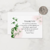 Carte De Correspondance Feuille de bambou (Devant/Arrière en situation)