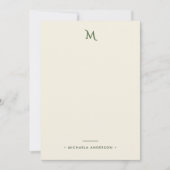 Carte De Correspondance Feuilles botaniques Abstraits Monogramme et nom (Devant)