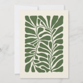 Carte De Correspondance Feuilles botaniques Abstraits Monogramme et nom (Dos)