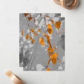 Carte De Correspondance Feuilles d'automne (Devant/Arrière en situation)