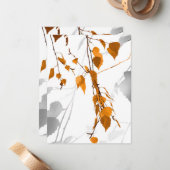 Carte De Correspondance Feuilles d'automne 2 (Devant/Arrière en situation)