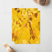 Carte De Correspondance Feuilles d'automne 3 (Devant/Arrière en situation)