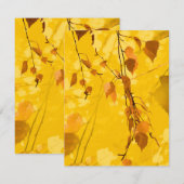 Carte De Correspondance Feuilles d'automne 3 (Devant / Derrière)