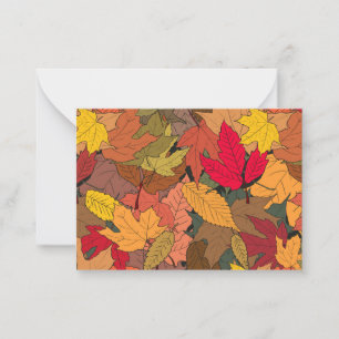 Carte De Correspondance Feuilles d'automne colorées