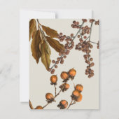 Carte De Correspondance Feuilles de feuillage aquarelle d'automne (Dos)