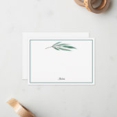 Carte De Correspondance Feuilles de l'eucalyptus (Devant/Arrière en situation)