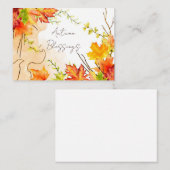 Carte De Correspondance Feuilles d'érable d'automne avec texte personnalis (Devant / Derrière)