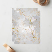 Carte De Correspondance Feuilles d'or 3 (Devant/Arrière en situation)