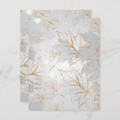 Carte De Correspondance Feuilles d'or 3 (Devant / Derrière)