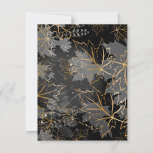 Carte De Correspondance Feuilles d'or 5